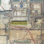 Диаграмма сточных вод монастыря Крайстчерч, Кентербери (1167 г.)