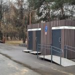 Модульный туалет в Кусковском лесопарке